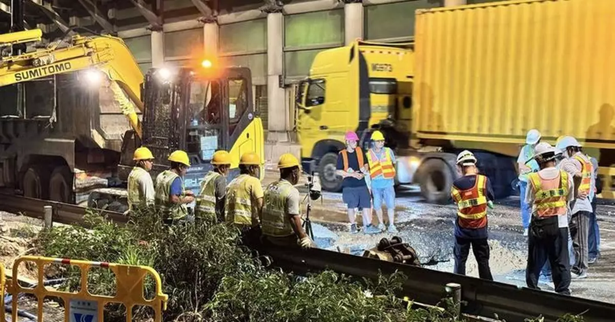 屯門水管滲漏事故 水務署：已完成第一階段復修工程 全線恢復通車