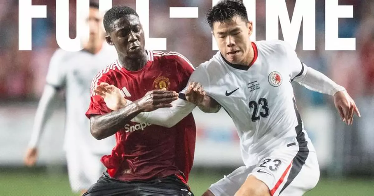 曼聯3:1反勝港隊 3.3萬人大球場觀賽