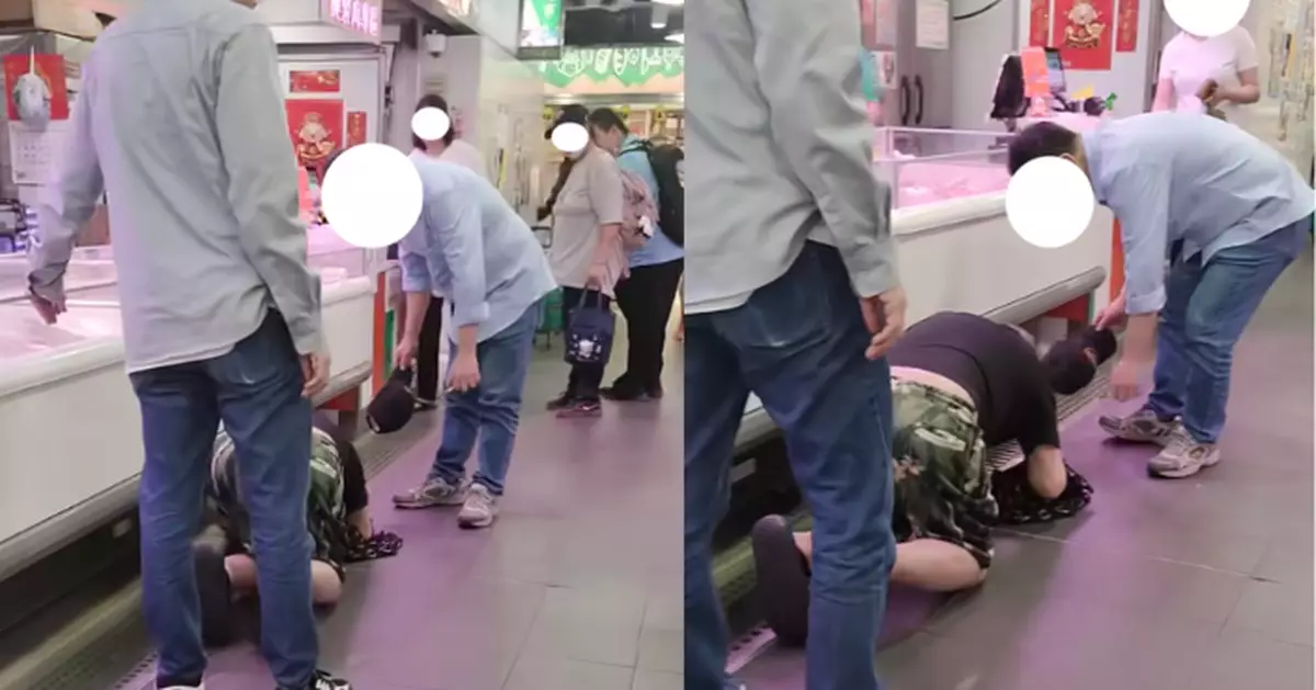 ​​粉嶺街市伯伯跌倒無人扶　管理員阻施援「要跟程序」？