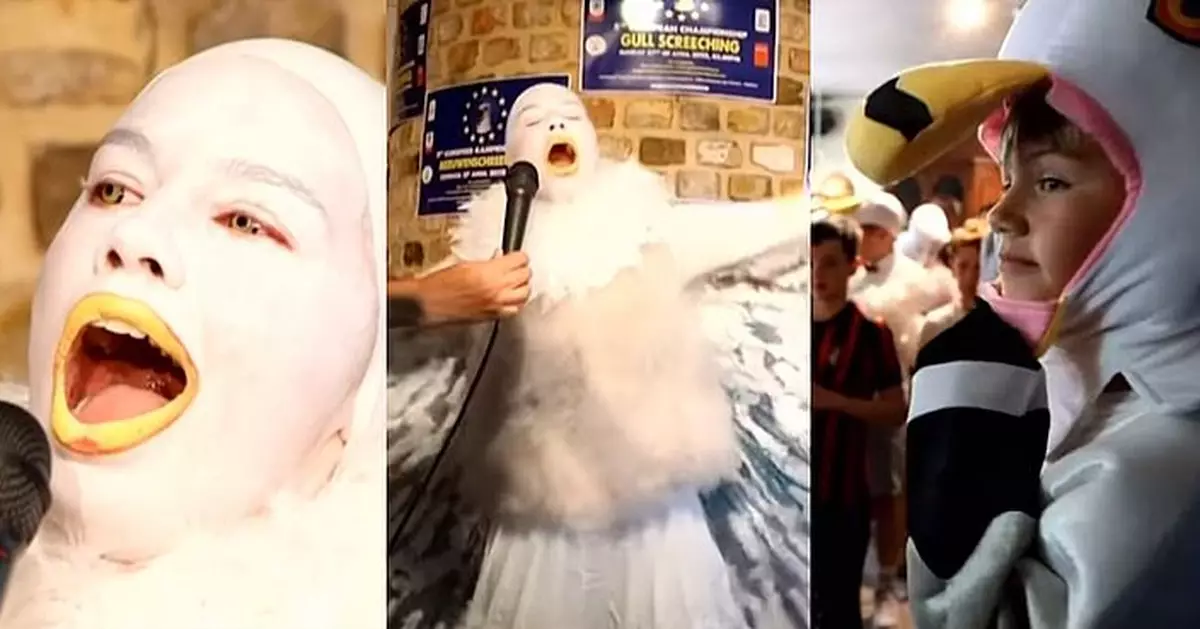 擅長扮海鷗尖叫 英國「海鷗男孩」蟬聯海鷗模仿賽青少年組冠軍