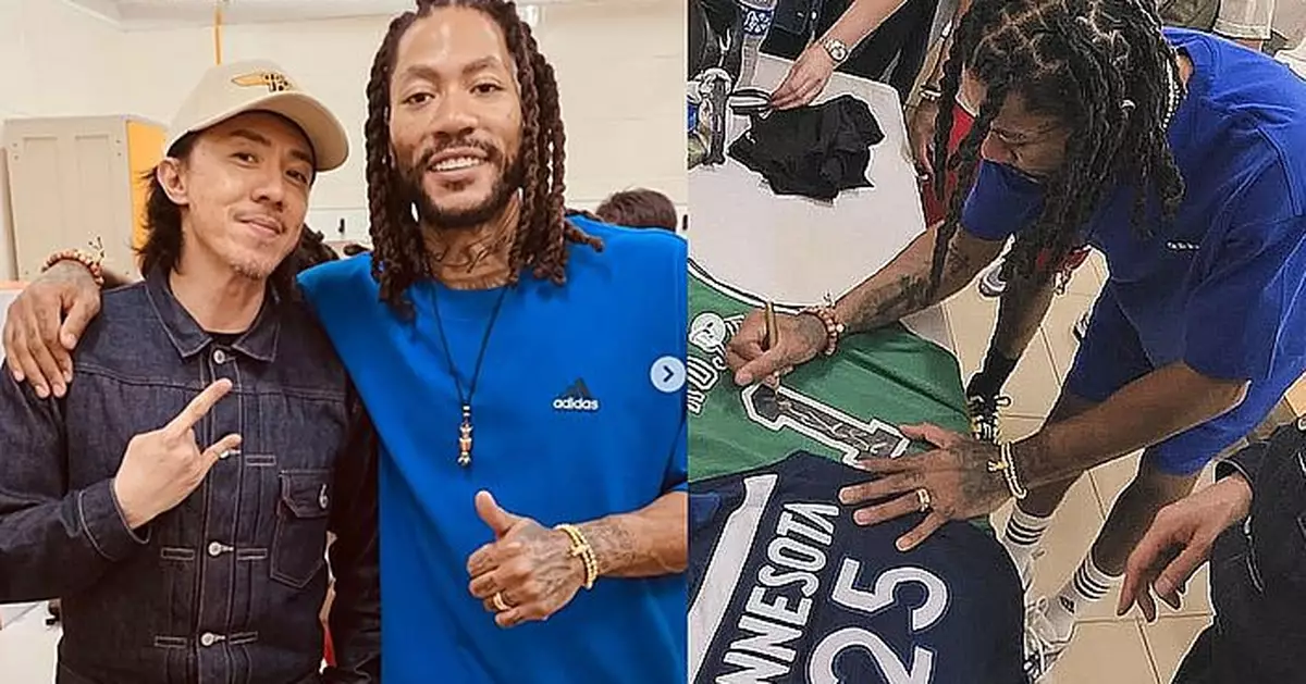 張繼聰圓夢合照Derrick Rose 獲簽名讚有型
