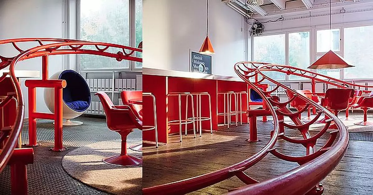 拒絕枯燥！瑞典設計公司將過山車塞入Office 讓員工穿梭返工