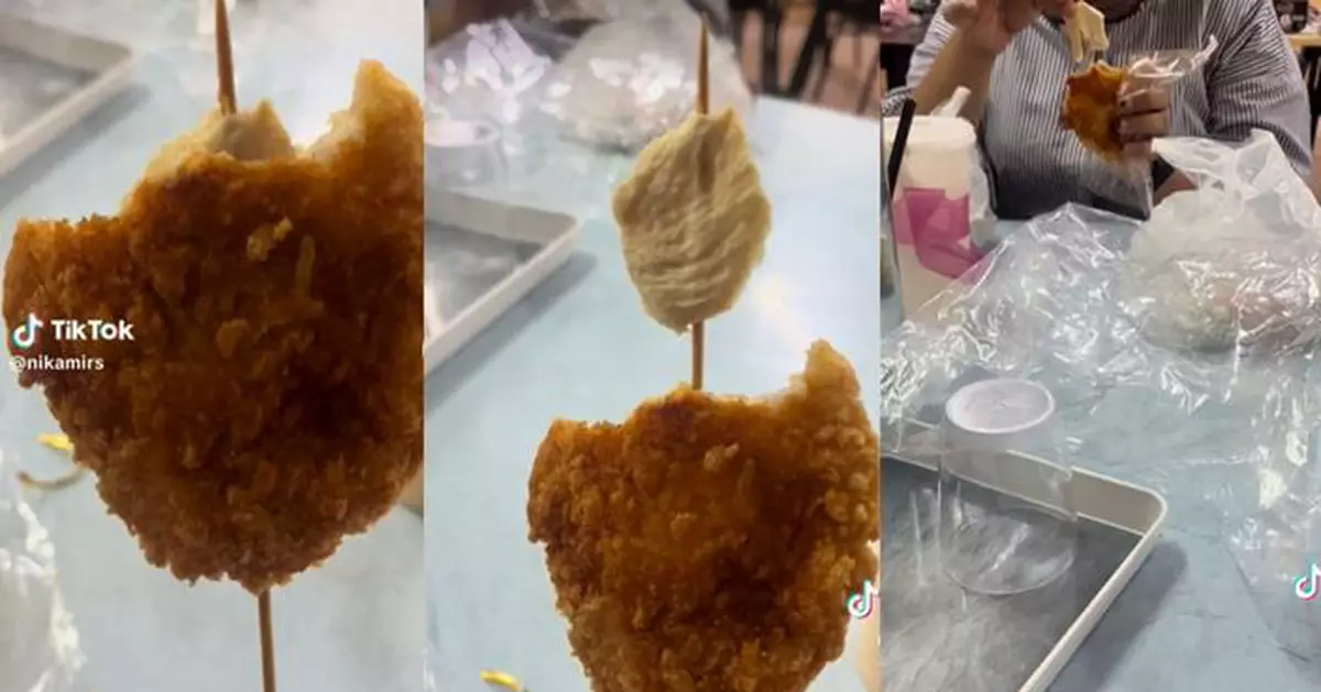 大馬男買雞扒一秒「脫衣」剩細小雞肉 網友戲稱其實是炸麵粉
