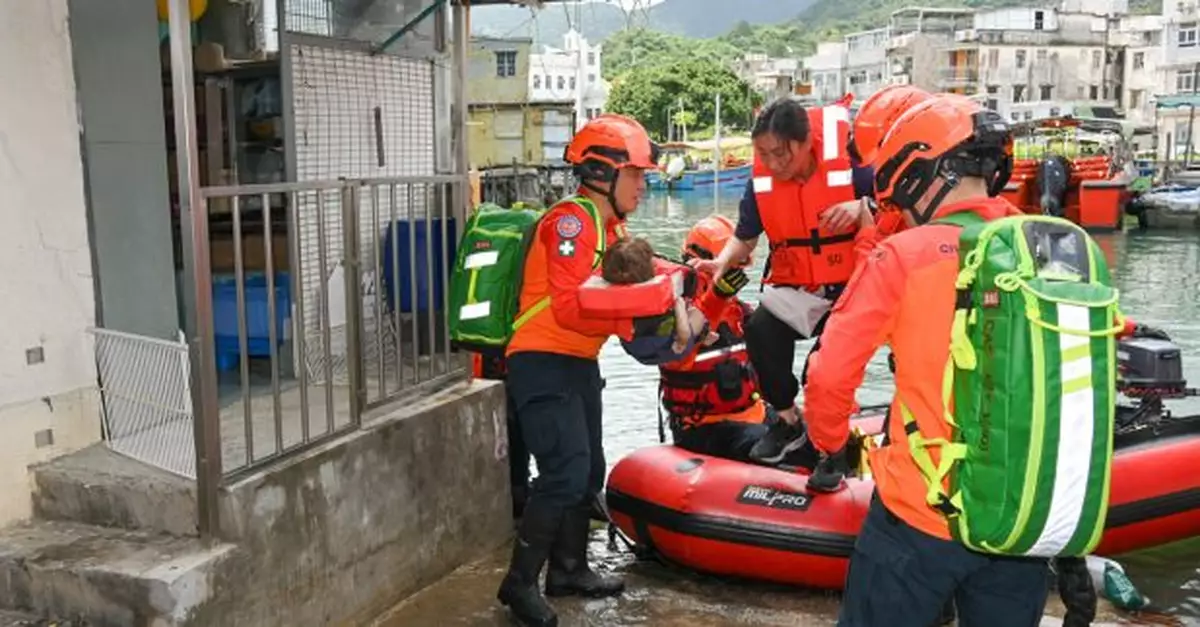 跨部門演練模擬大澳嚴重水浸　人員在未能預知情況下執行救援任務