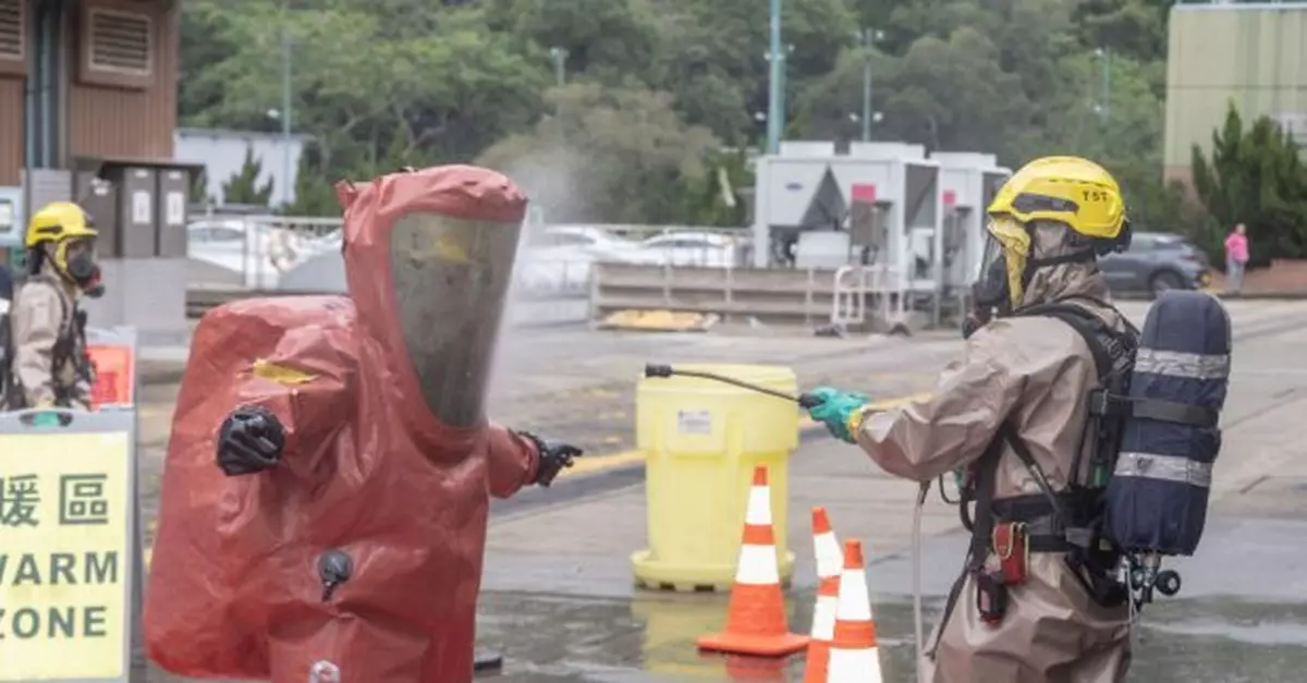 消防處進行跨部門演習　模擬濾水廠發生氯氣洩漏