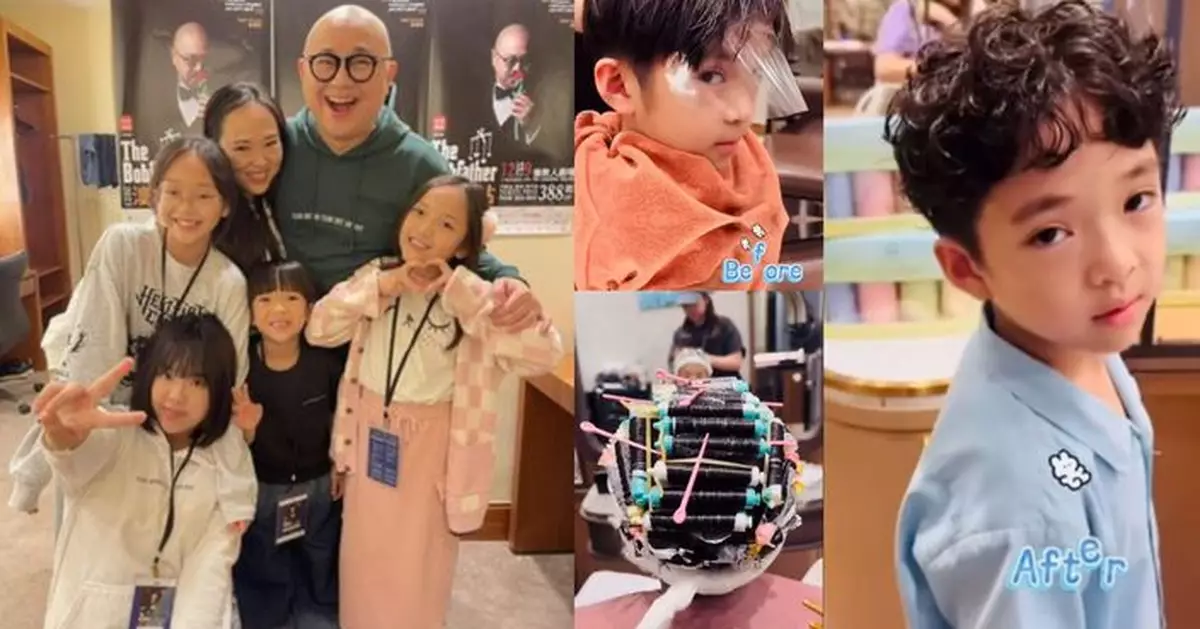 林盛斌7歲囝囝換形象玩電髮 獲讚有型似足韓仔