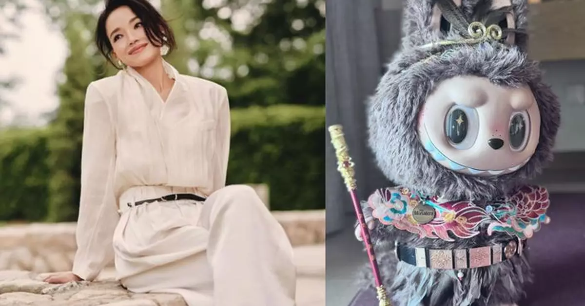 舒淇創意改造LABUBU變「悟空」 晒「腳踏七彩祥雲」萌照