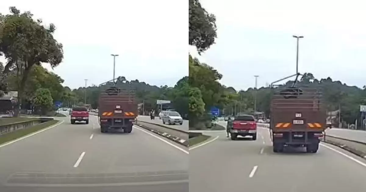 車Cam影到1男憑空現身路中央 大馬司機驚覺「沒影子」毛骨悚然