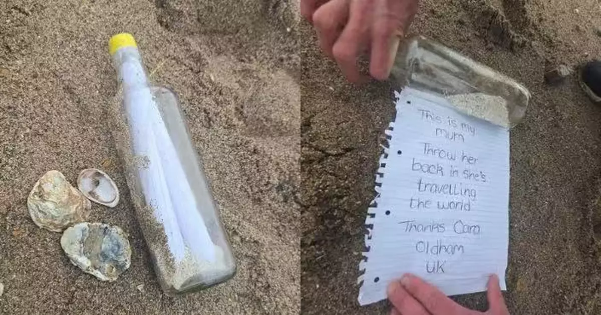 亡母一生操勞未完成旅行遺願 英女漂流瓶裝骨灰放落大海助「環遊世界」