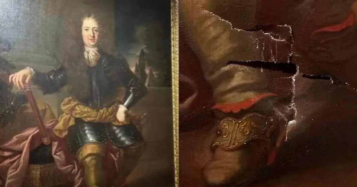 仿藝術展畫中人拍照 男遊客不慎撞破18世紀珍貴畫作恐臨刑責