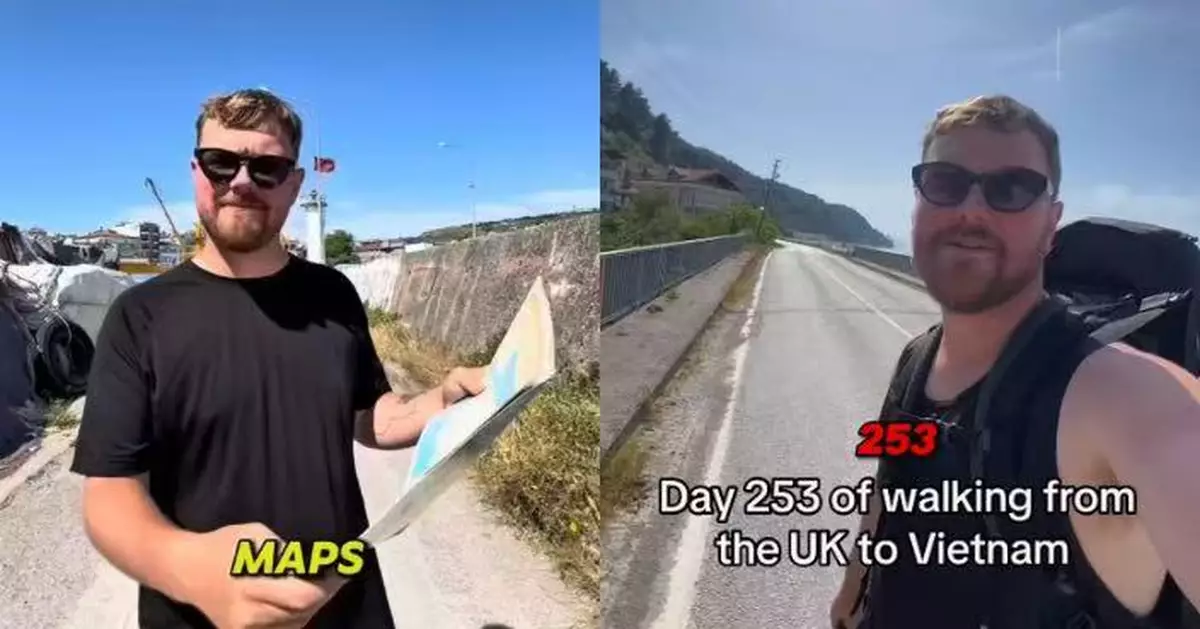 挑戰徒步橫跨歐亞大陸 英男女從英國出發計劃步行1.3萬公里至越南