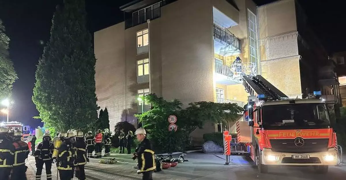 德國漢堡有醫院老人科起火　3名病人死亡逾50人傷