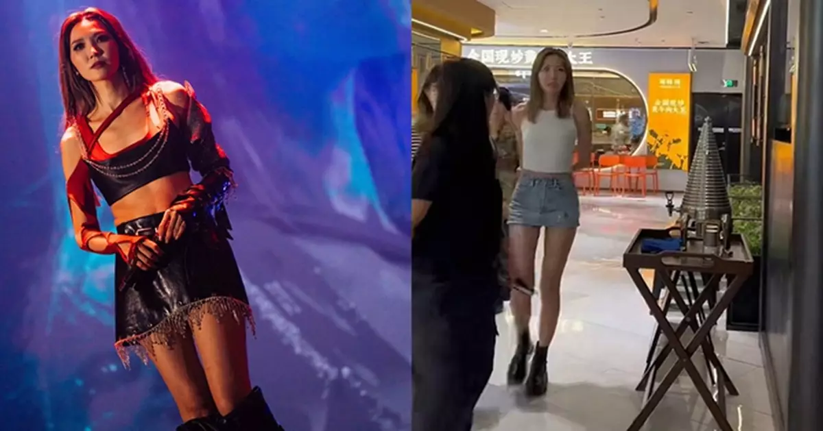 吳若希背心迷你裙襲廣州被捕獲 素顏靚爆鏡卻被批「零反應」惹爭議