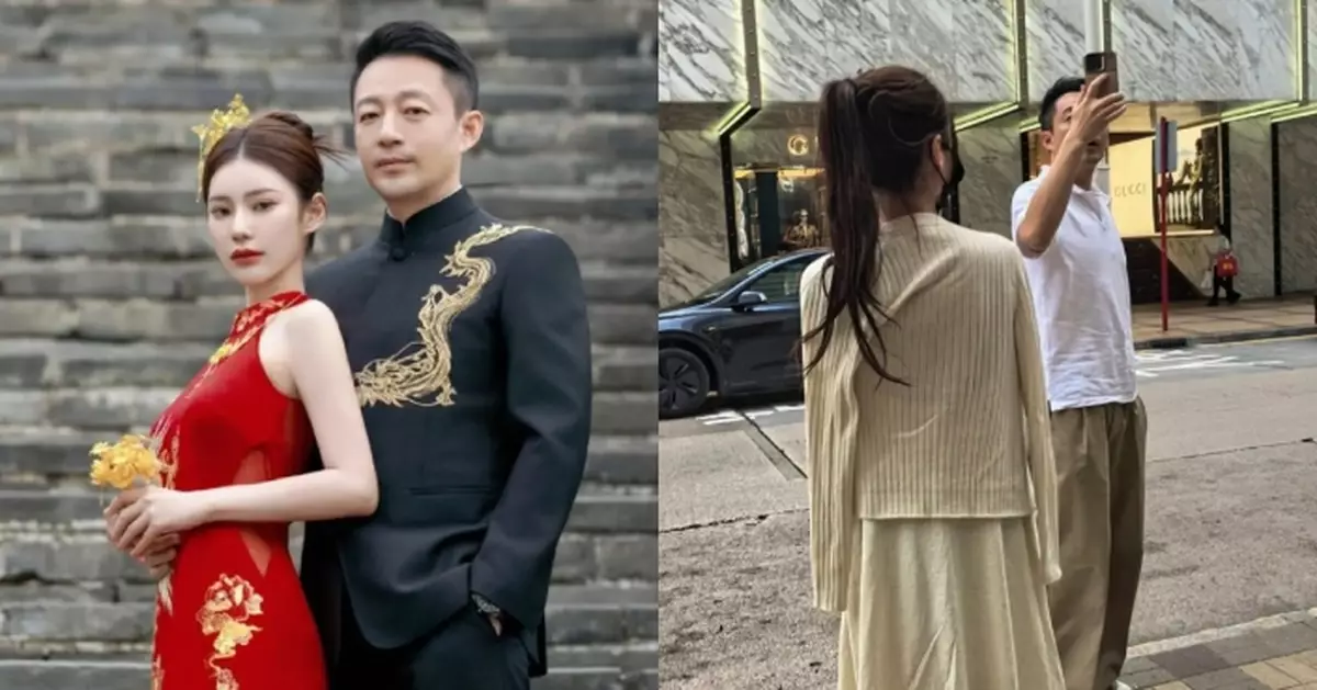 汪小菲現身尖沙咀街頭揀舖位 老婆Mandy夫唱妻隨望到實