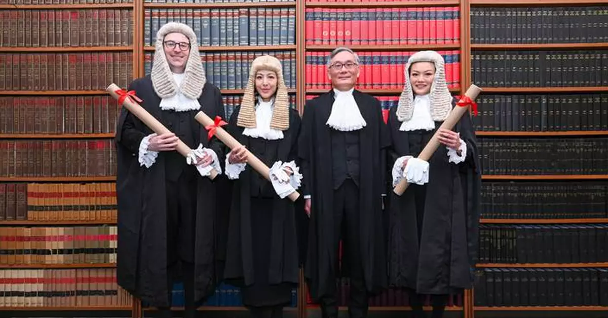 白天賜 林定韻 林芷瑩獲任命資深大律師 張舉能勉勵：維護法治公義 挺身對抗威脅