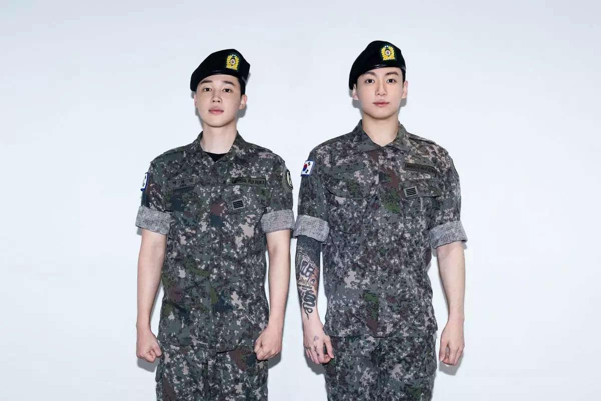 BTS成員JIMIN與柾國在6月11日正式退伍。網上圖片