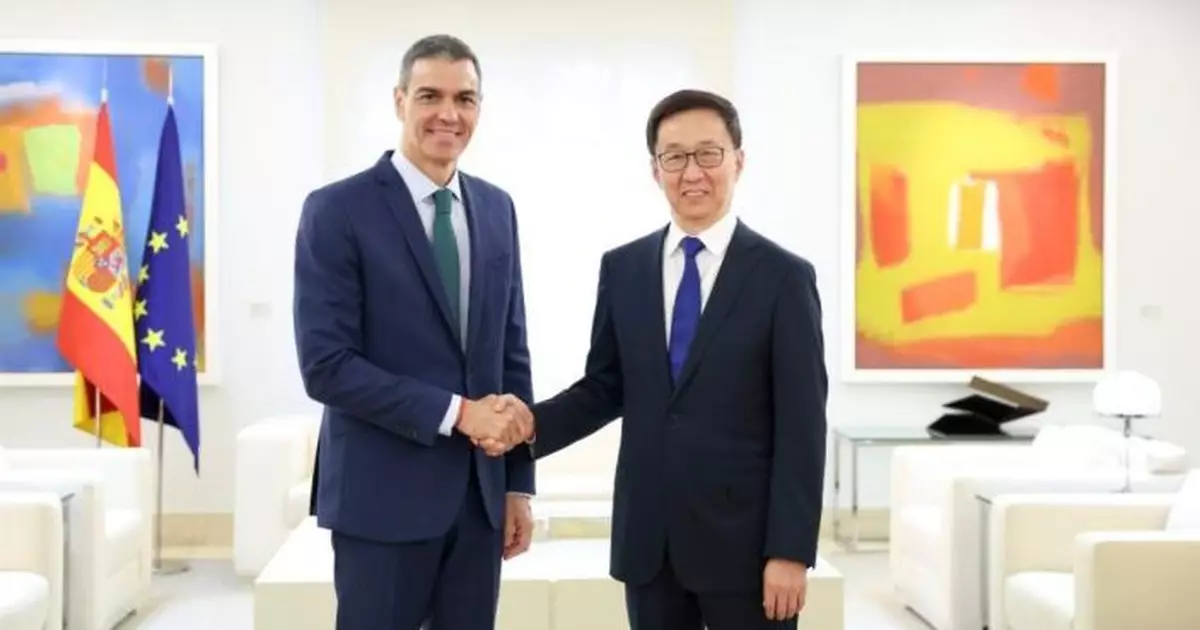 韓正與西班牙國王及首相會面 稱中歐維護多邊主義有利世界經濟穩定