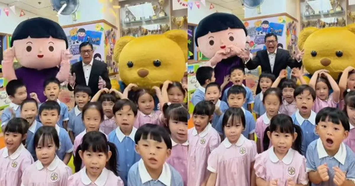 鄧炳強與一眾小朋友祝願各位爸爸「父親節快樂！」