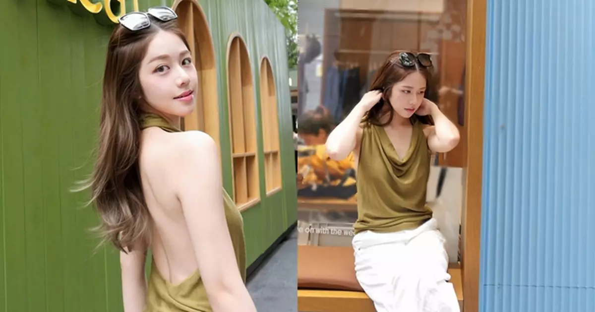 莊子璇性感大解放  深V露背曬雪白美肌