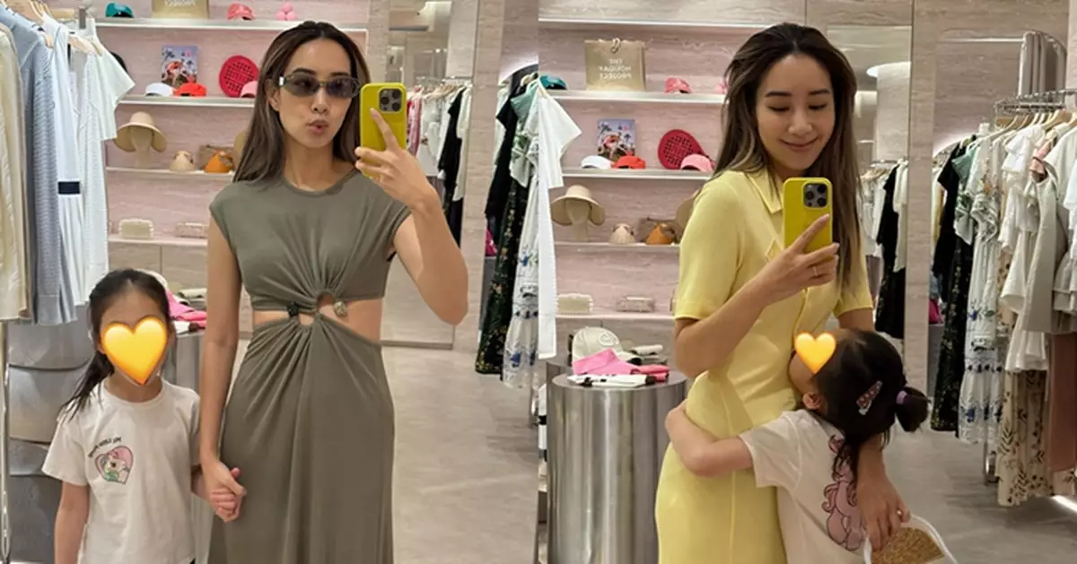 母女shopping如姊妹 吳雨霏狀態驚人露腰裝曬少女身材網民驚嘆