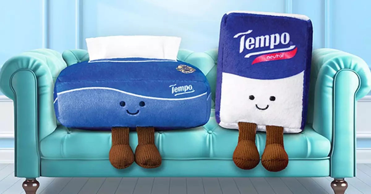 Tempo紙巾驚喜變身Jellycat風 限量版公仔萌爆登場