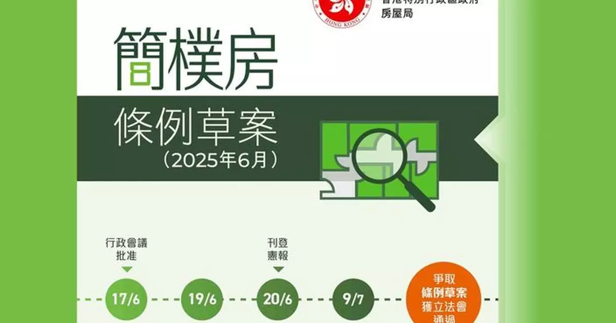 《簡樸房條例草案》刊憲 7.9提交立法會首讀及二讀