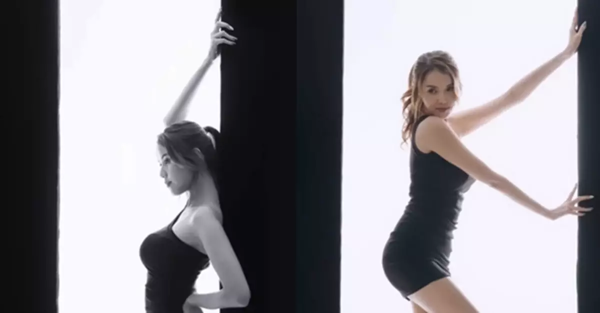 無綫新咪神鄧凱文震撼派福利 單肩貼身裙S曲線盡現