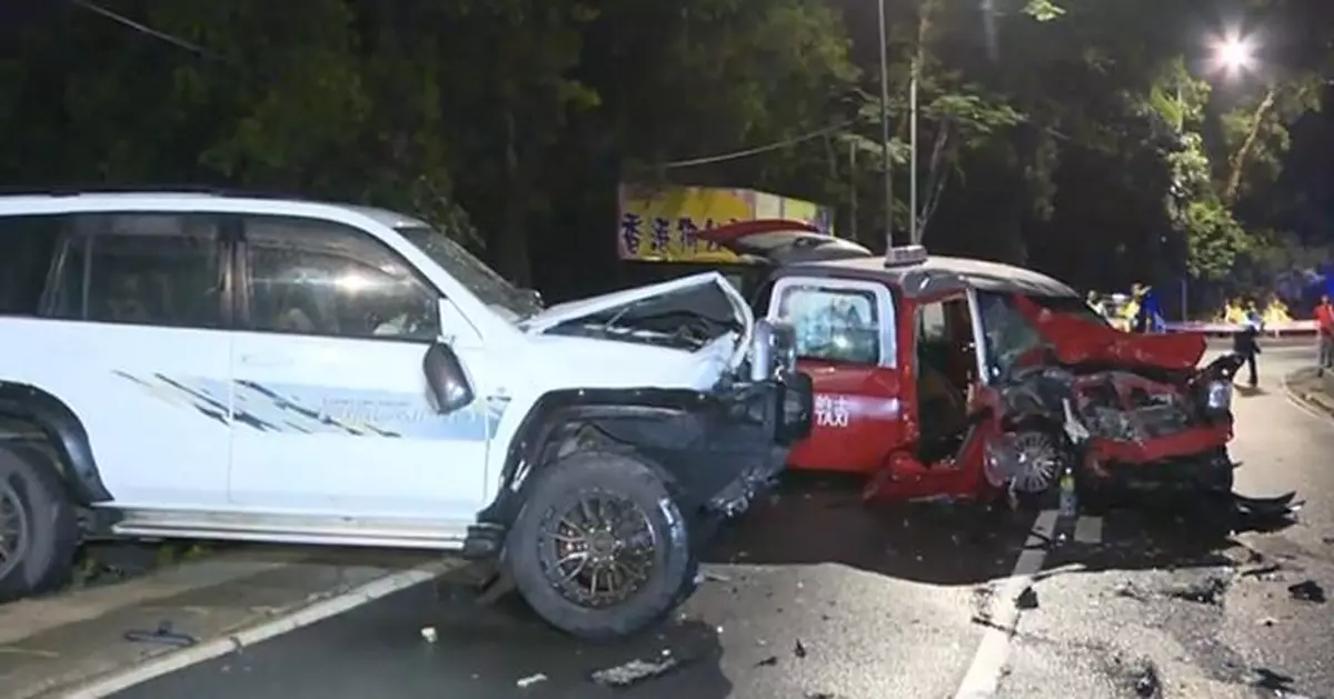 粉錦公路的士疑失控越線撼越野車 的士男乘客傷重不治 其餘3人受傷送院