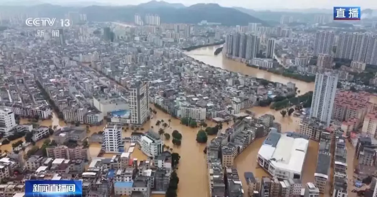 廣東綏江懷集站錄破紀錄洪水　當地累計轉移約7萬人