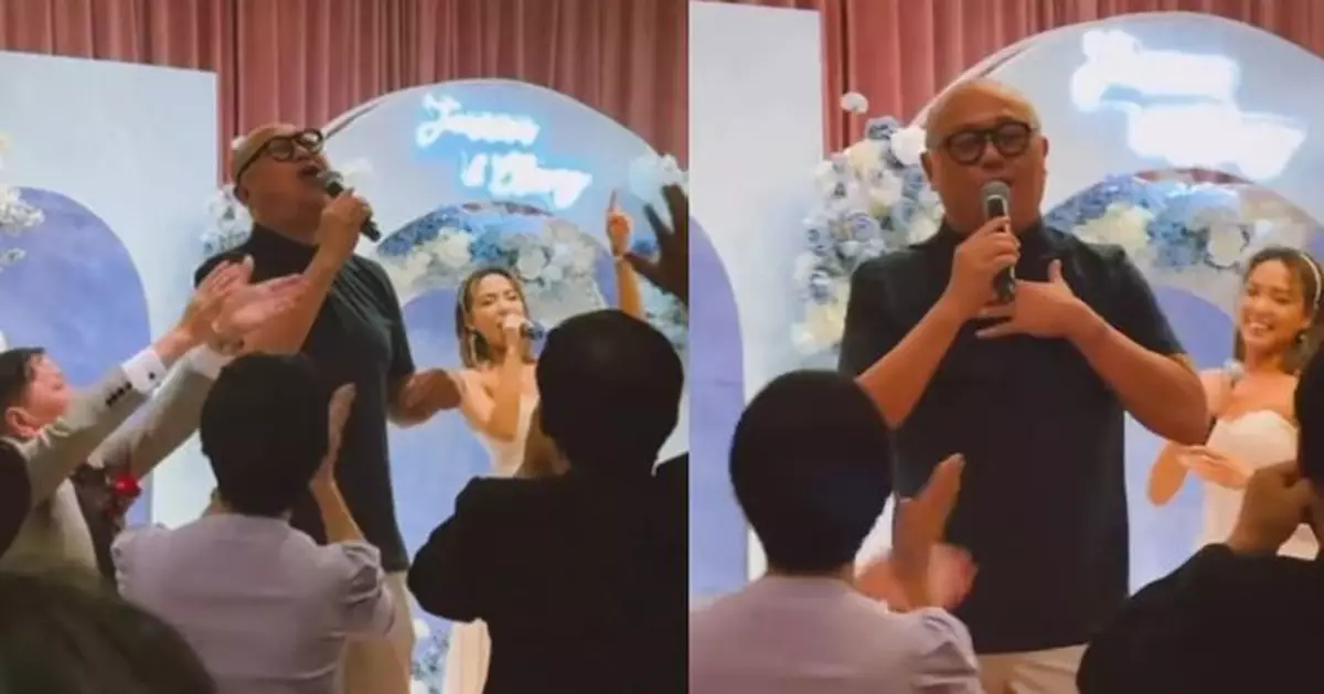 林盛斌婚宴「無酒High爆」踩凳獻唱 自爆：張凳係外母㗎！