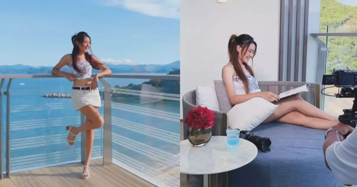 戴祖儀露台派福利晒「螞蟻腰」 抹胸短裙騷身材