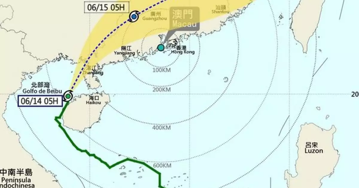 澳門將於早上8時改發三號風球　不能完全排除改發更高風球的可能