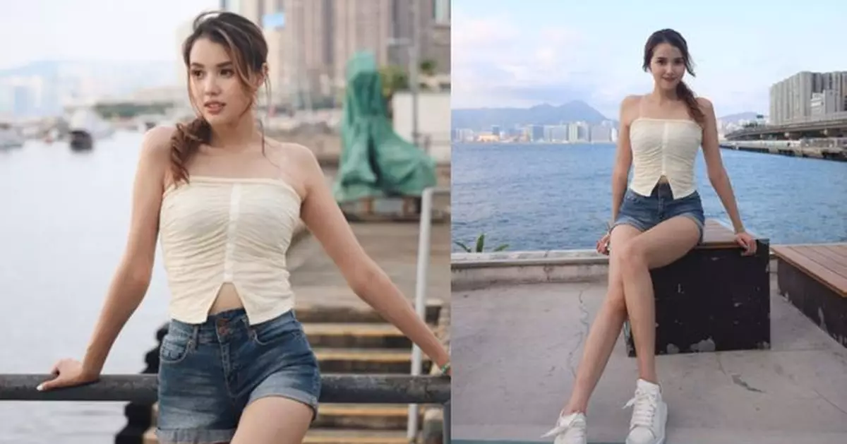 新一代TVB「咪神」鄧凱文海旁派福利 牛仔短褲晒逆天大長腿