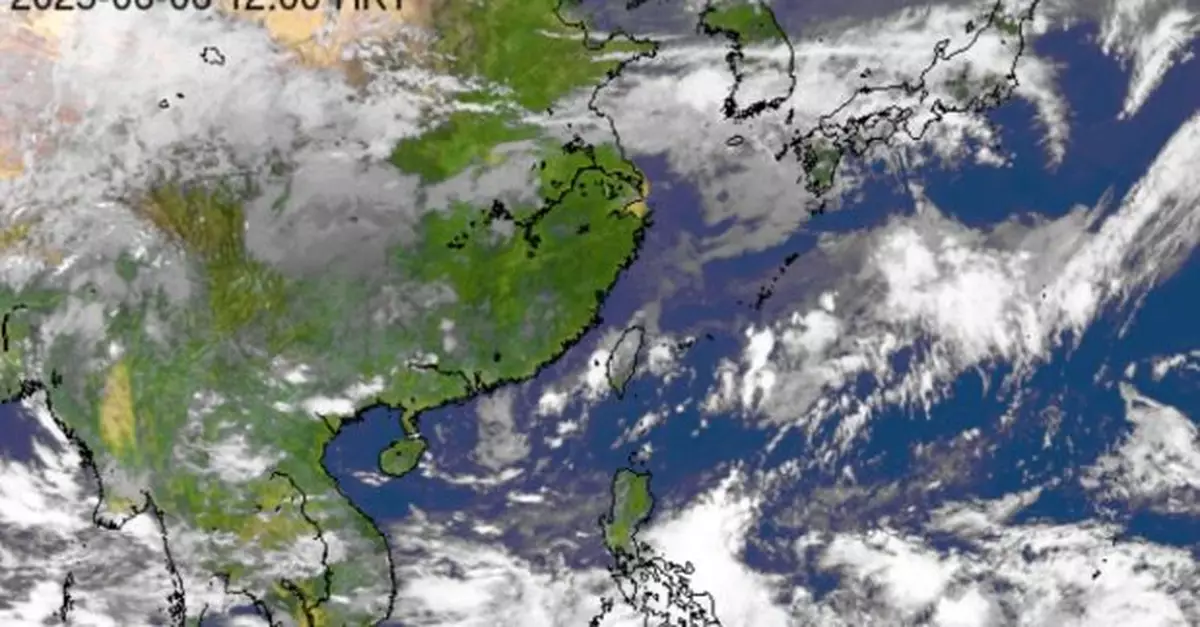 天文台料低壓區下周中或移向台灣以東海域至中國東南沿岸