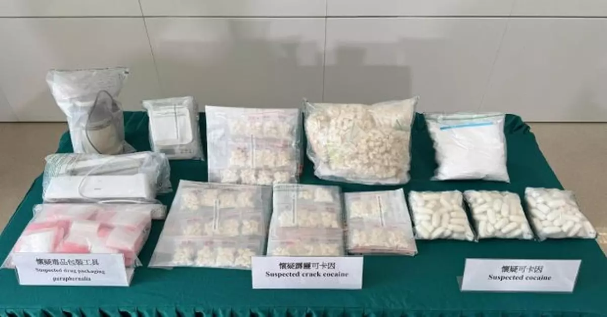 海關搗破懷疑毒品儲存倉　檢獲估計市值約880萬懷疑霹靂可卡因