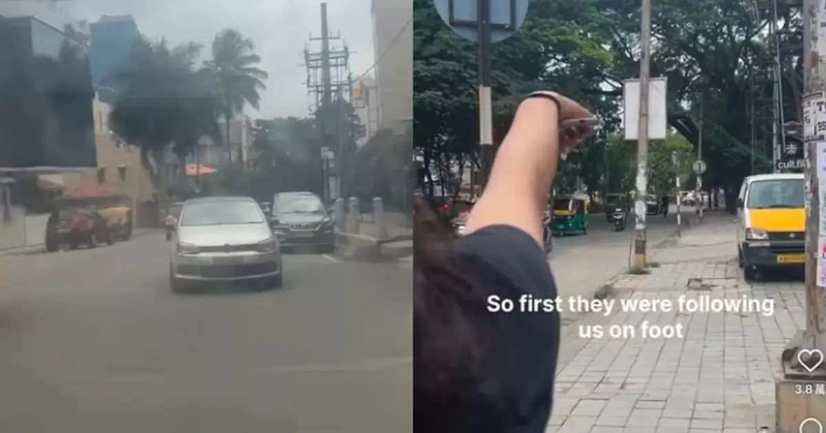 街頭散步遭3男駕車尾隨堵截 印度3少女驚慌求助附近司機遭冷漠對待
