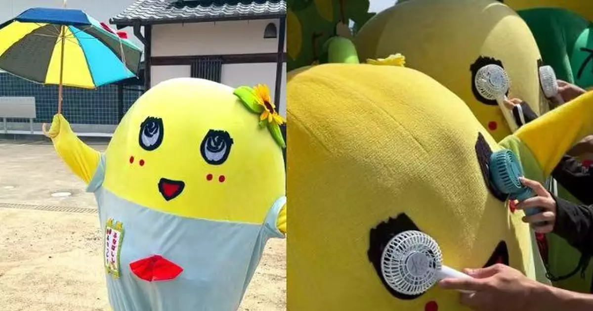 日人氣吉祥物「船梨精」教雙眼球冷卻法防中暑 似驗眼惹爆笑
