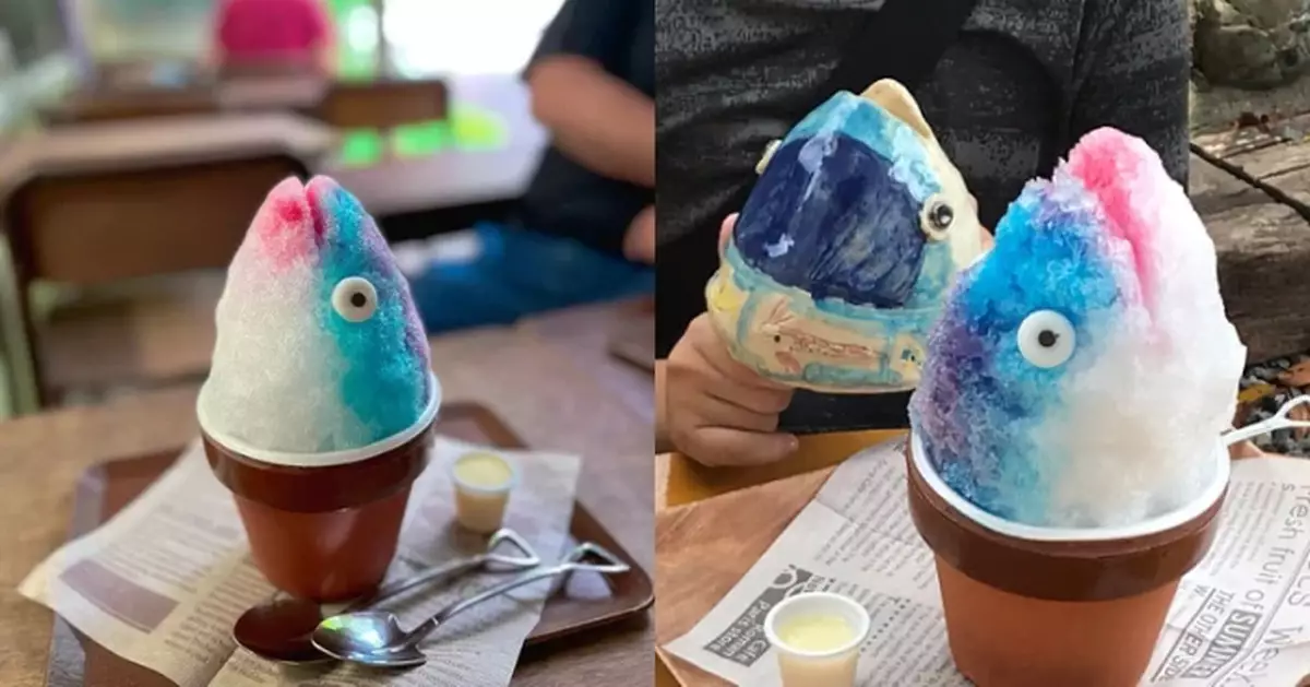 日陶藝中心咖啡廳推「鰹魚頭刨冰」勁逼真 網笑：隔mon都聞到魚腥味！