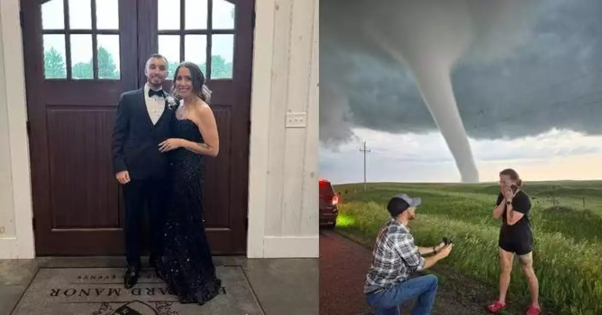 同熱愛「追風」結緣 美情侶龍捲風下上演史詩級浪漫求婚訂終身