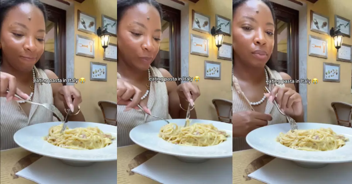 遊意美國女「切斷意粉」進食遭批觸犯文化禁忌 影片掀兩極熱議