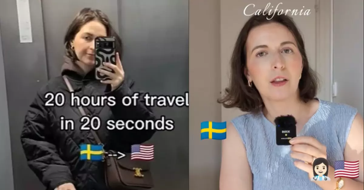 定居瑞典每月搭機11小時赴美返工8日 美籍護士因2原因感「跨洋通勤」值得