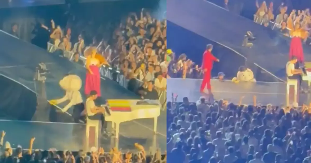 演唱會當嘉賓 紐約棒球隊吉祥物表演中途踩空跌落台 嚇親全場觀眾