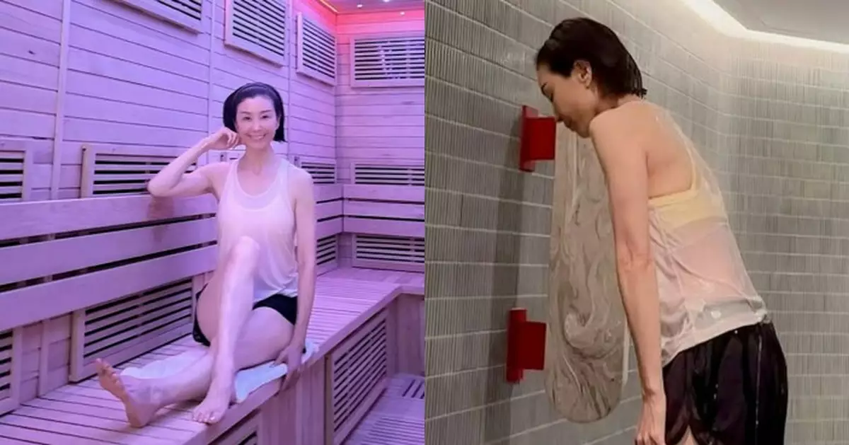 56歲伍詠薇濕身淋浴晒黃色內衣 凍齡身材驚艷網民