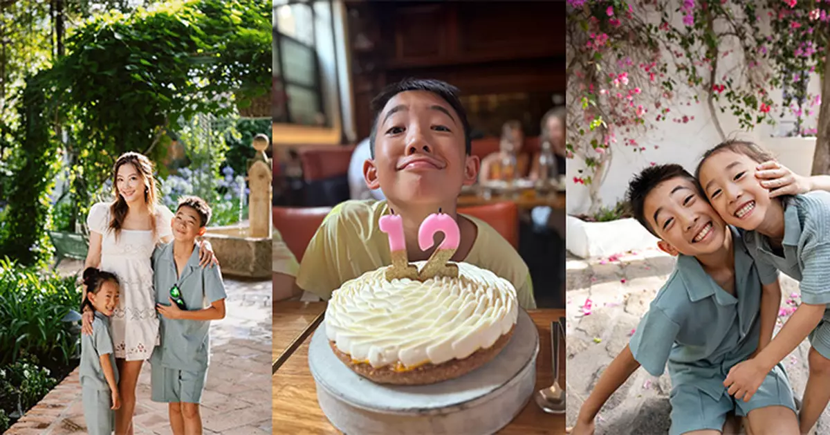 應采兒曬Jasper 12歲慶生照 兄弟同框溫馨滿分