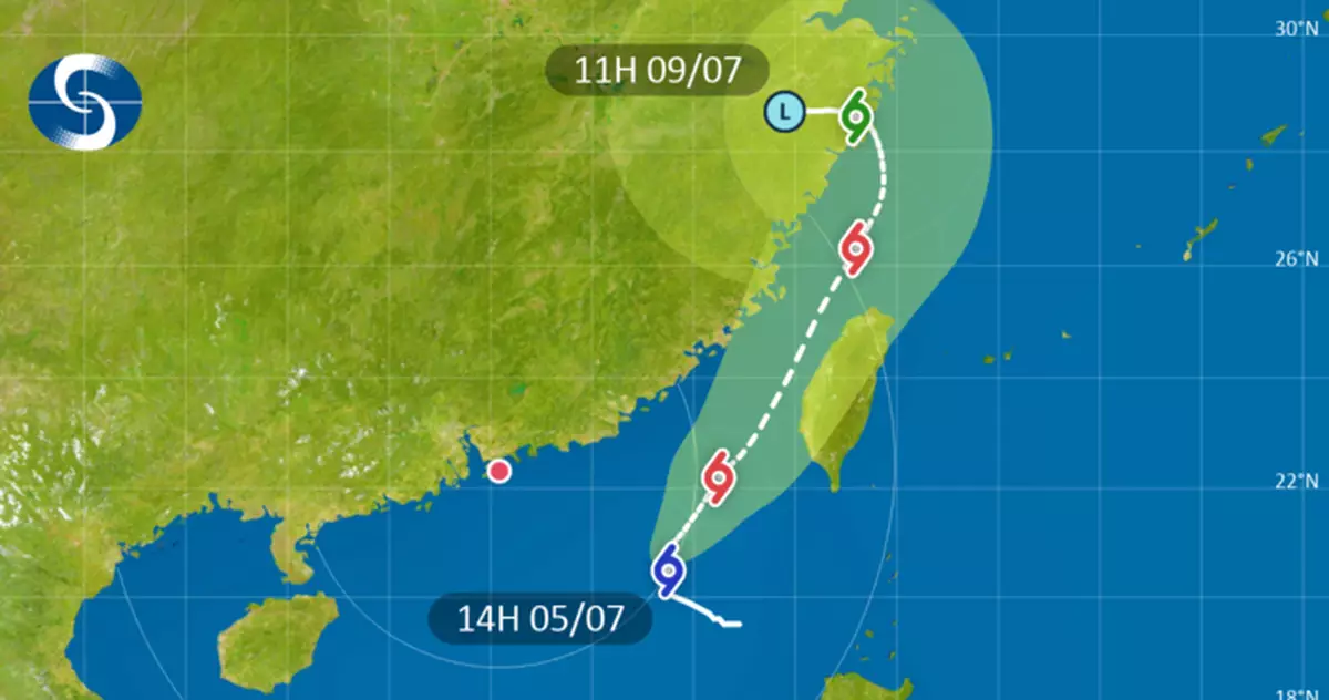 天氣｜丹娜絲向北緩慢移動　1號戒備信號周六維持