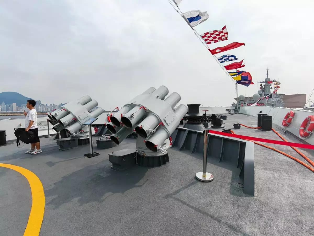 運城艦上的武器。讀者提供圖片