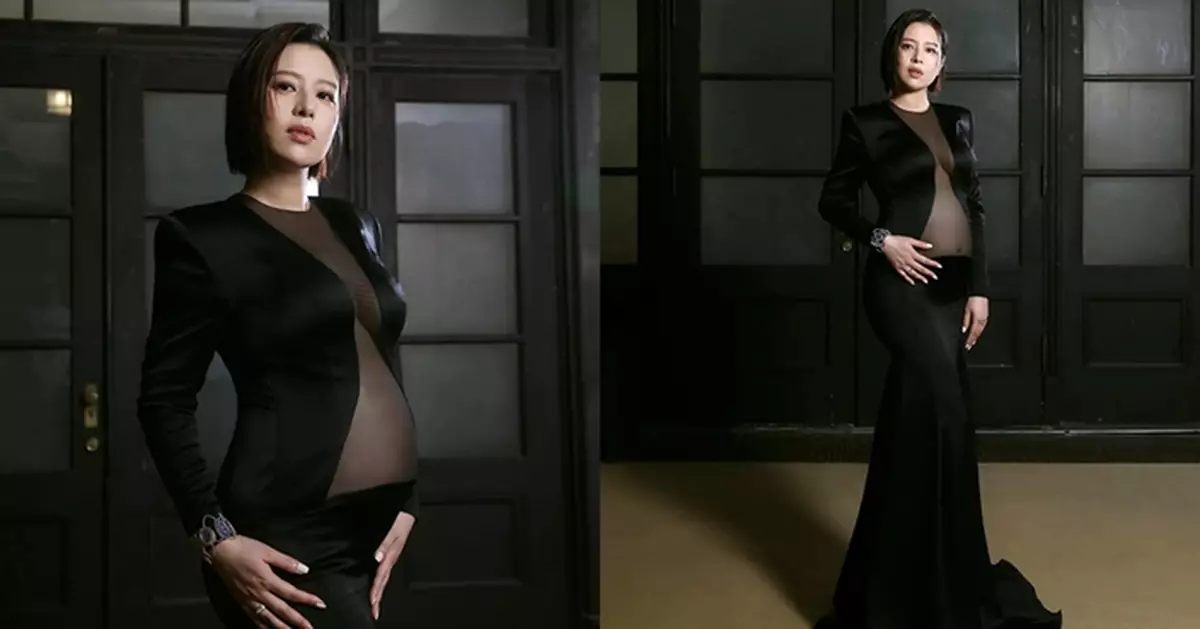 劉品言透視孕肚裝驚艷台北電影節 被譽「最美準媽媽」