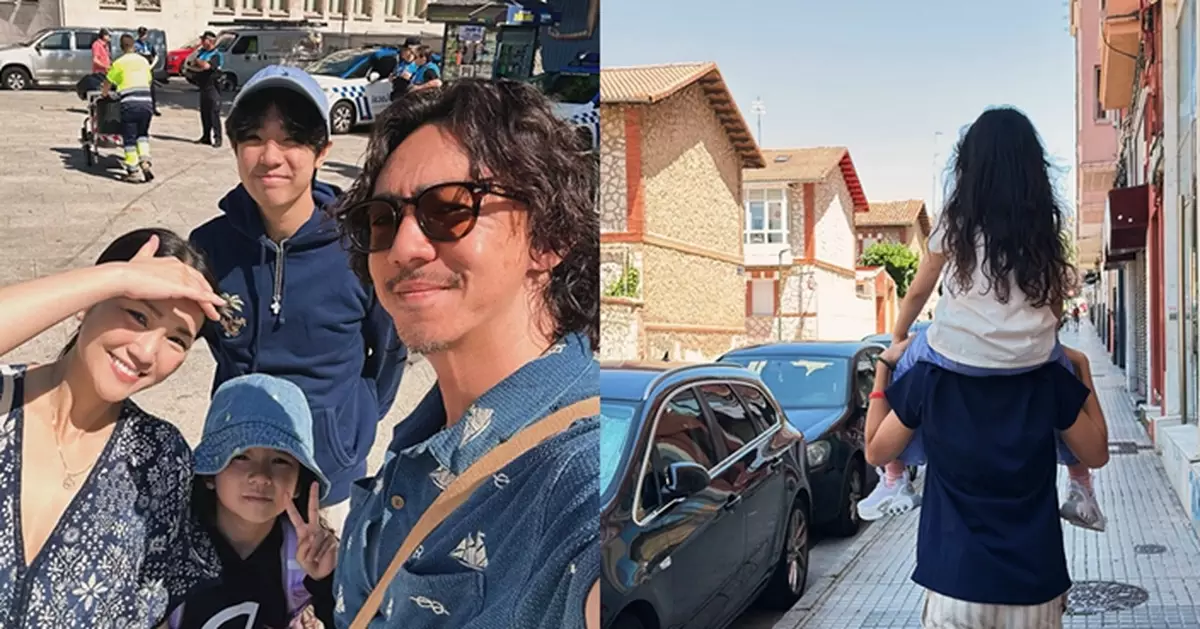 謝安琪張繼聰全家總動員飛西班牙 為愛女Kakaball舞蹈比賽打氣