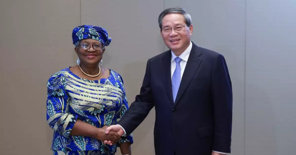 李強晤世貿總幹事 強調中國有充足資源和辦法對沖外部不利影響