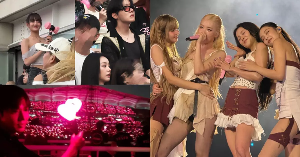 BLACKPINK演唱會巨星雲集 j-hope、李敏鎬等台下支持